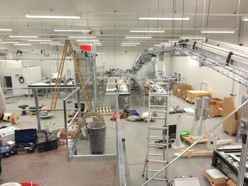 Montageephase Behälterfördertechnik